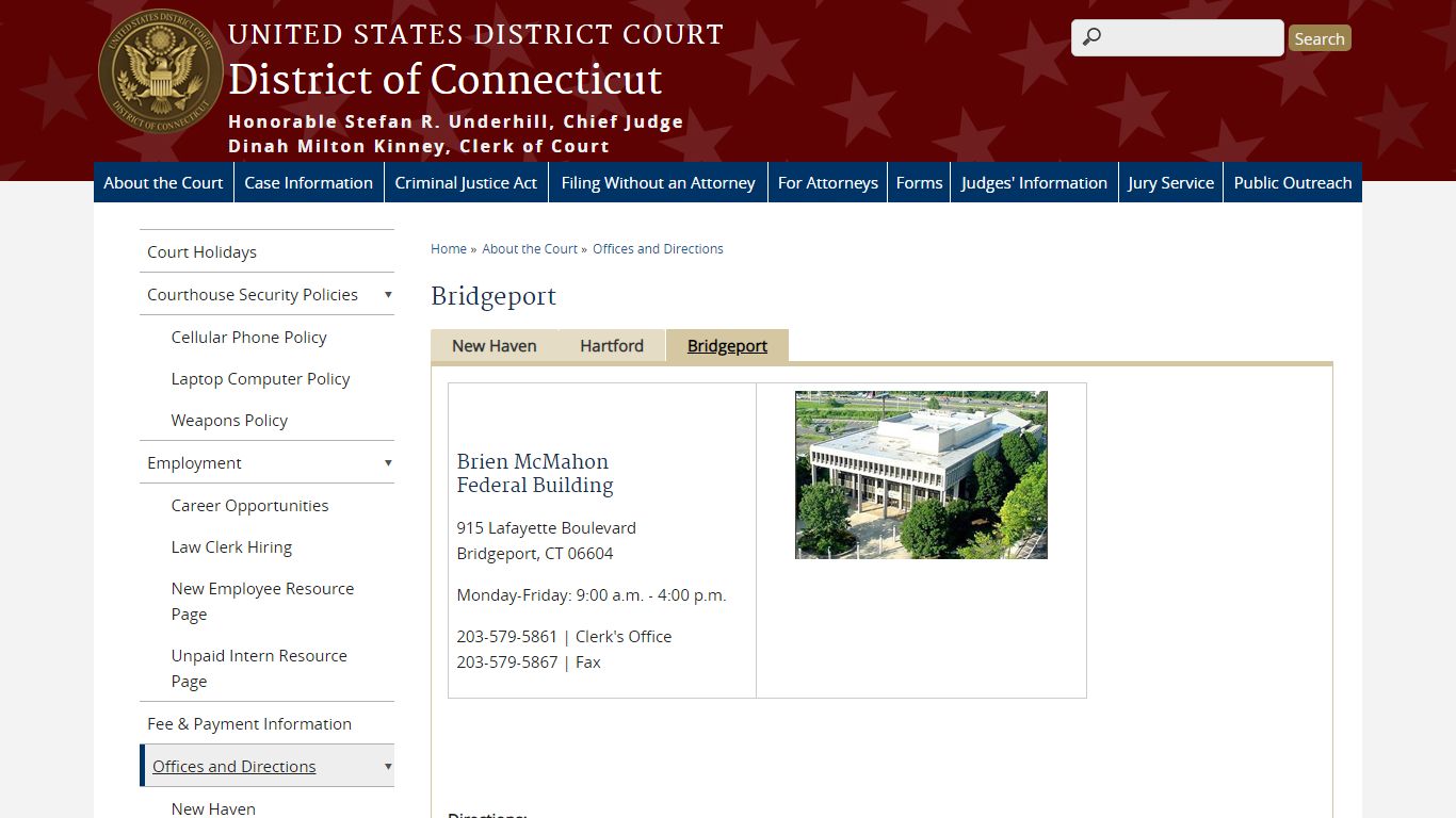 Bridgeport | District of Connecticut | United States District Court